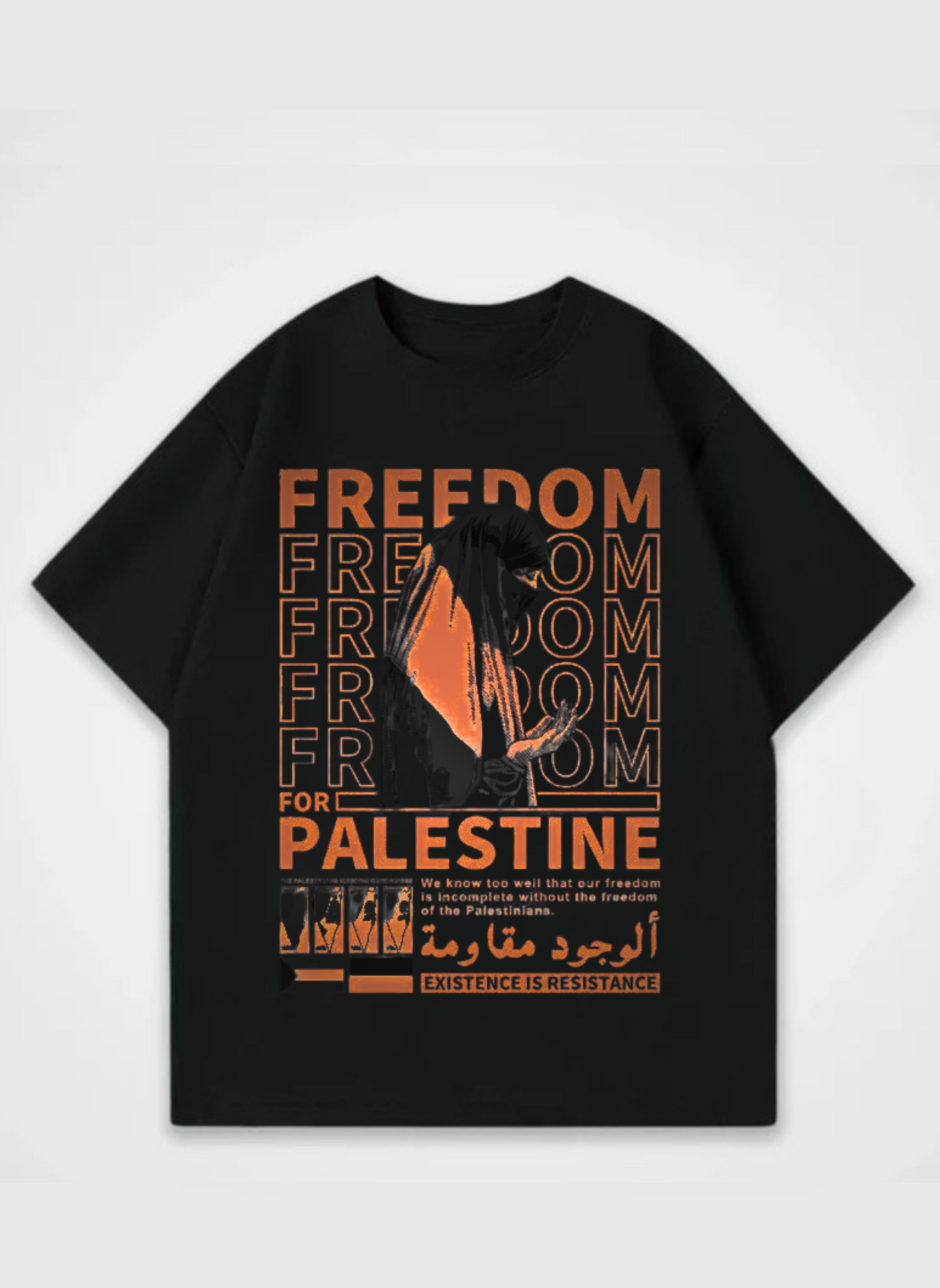 Freedom Front Print Oversized Shirt