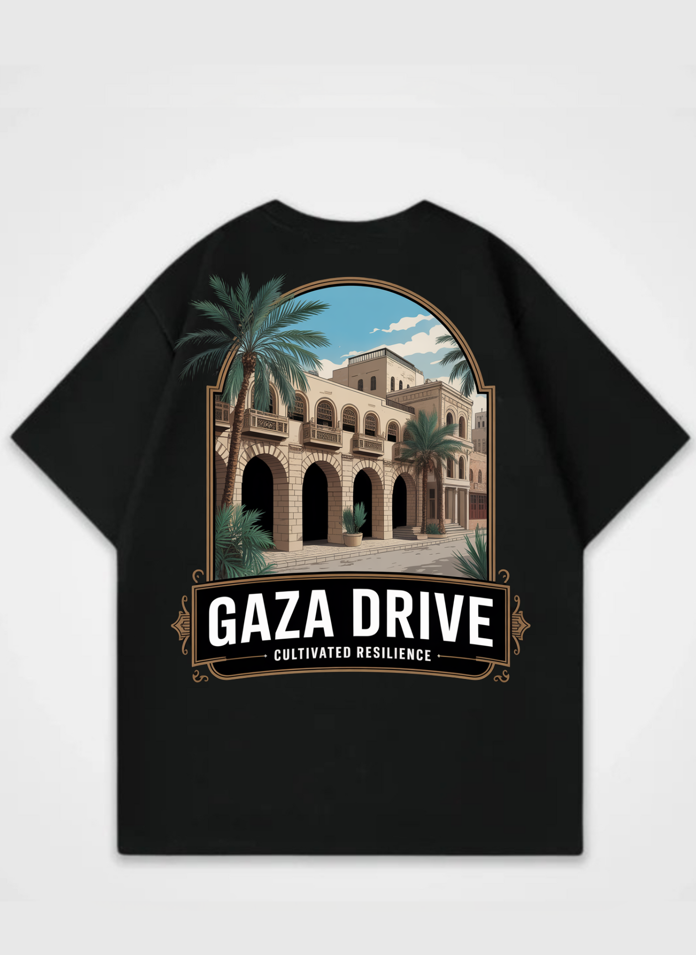 Gaza Drive Backprint Oversized Shirt
