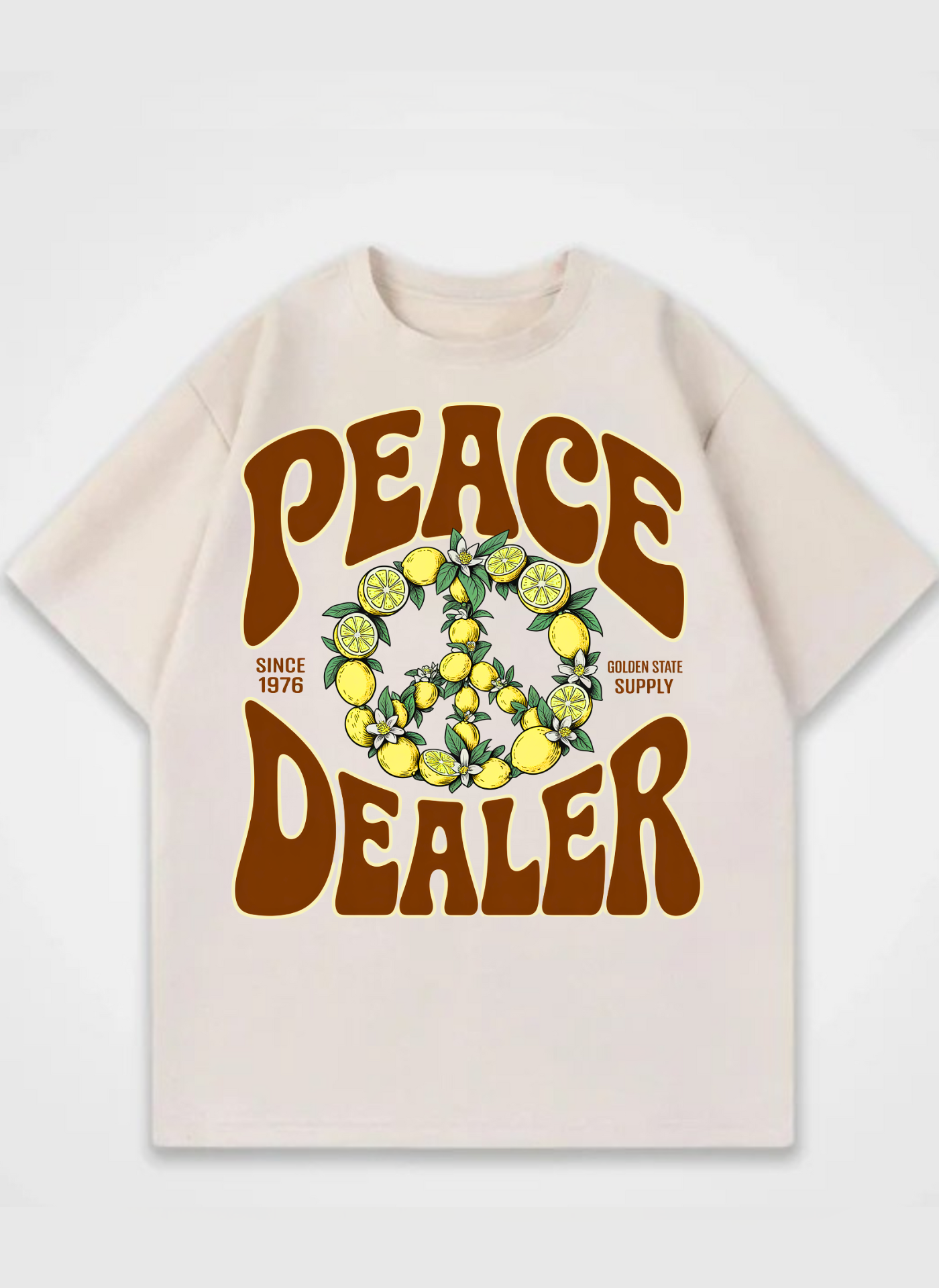Peace Dealer Front Print Oversize Shirt