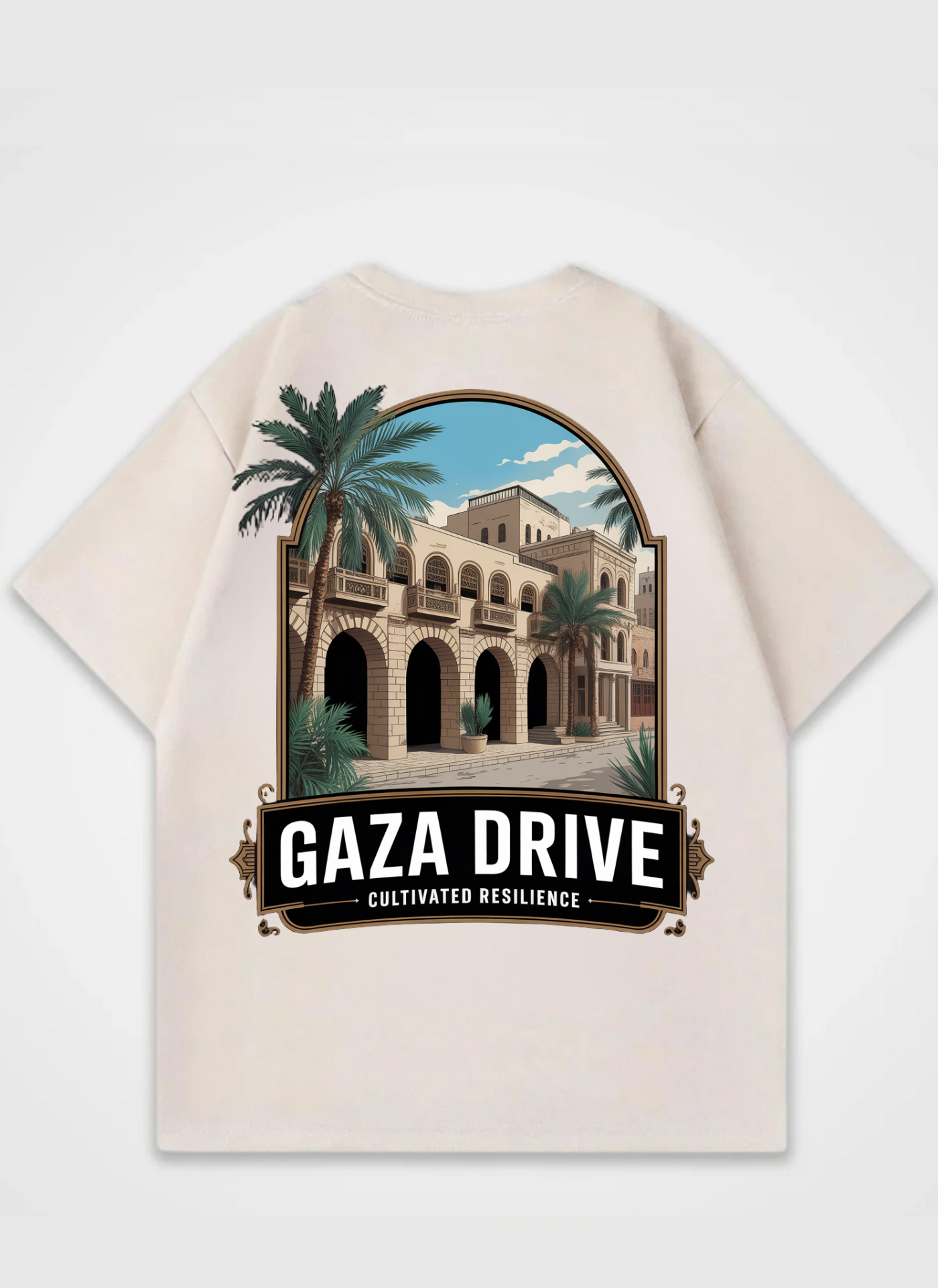 Gaza Drive Backprint Oversized Shirt