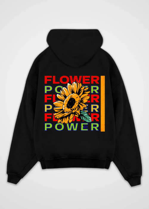 Flower Power Backprint Hoodie
