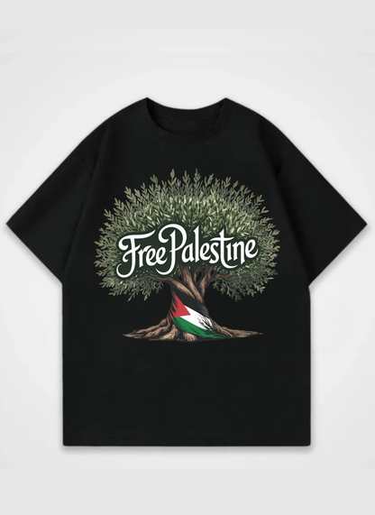 Oversize-T-Shirt mit „Free Palestine“-Frontprint 