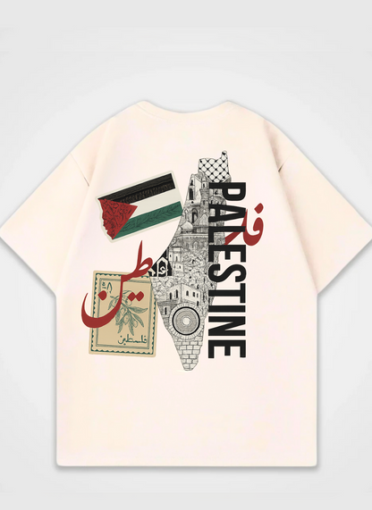 Palestine Backprint Oversized Shirt
