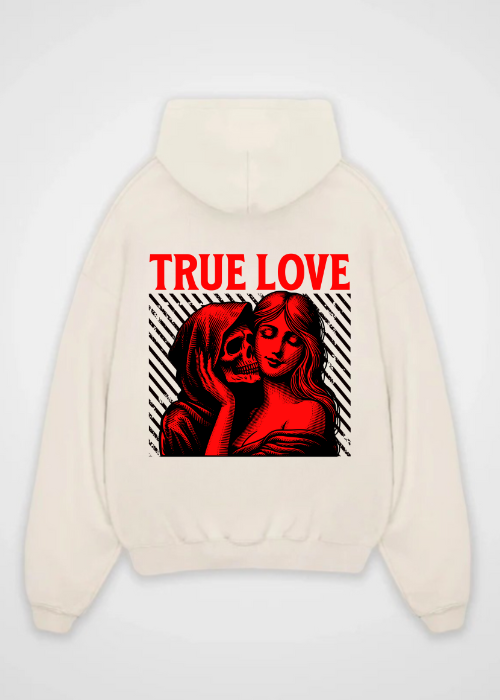 True Love Backprint Oversized Hoodie