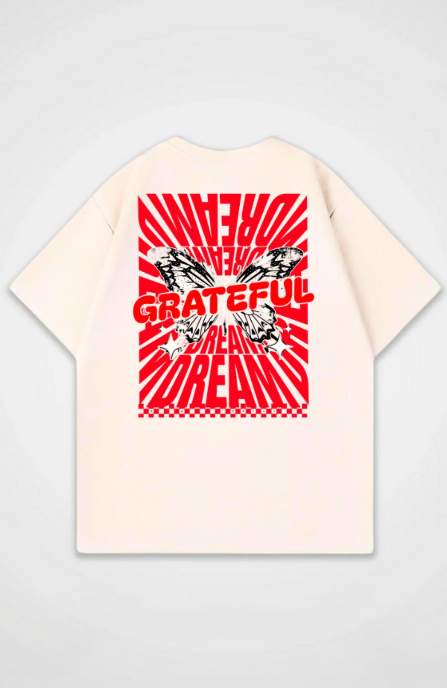 Grateful – Oversize-Hemd mit Rückenprint 