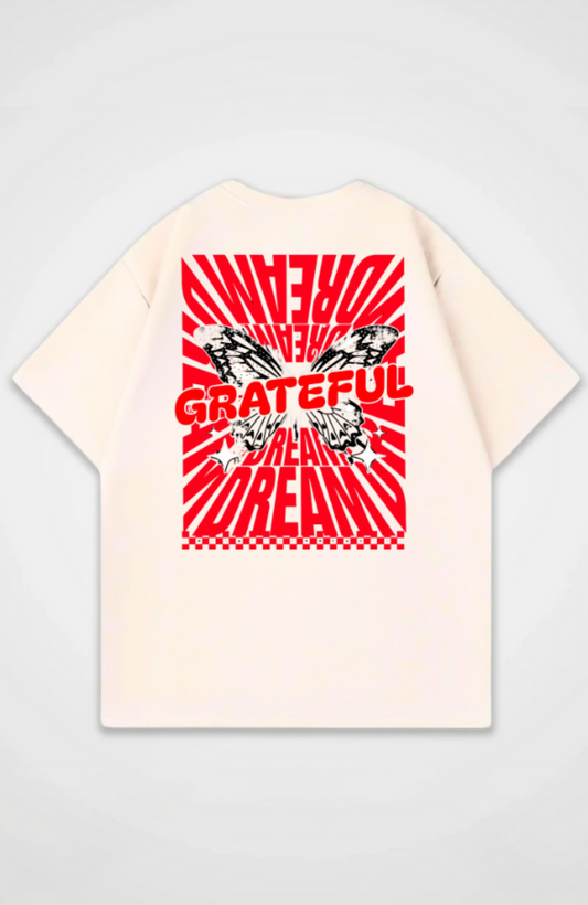 Grateful Oversized Back Print Shirt