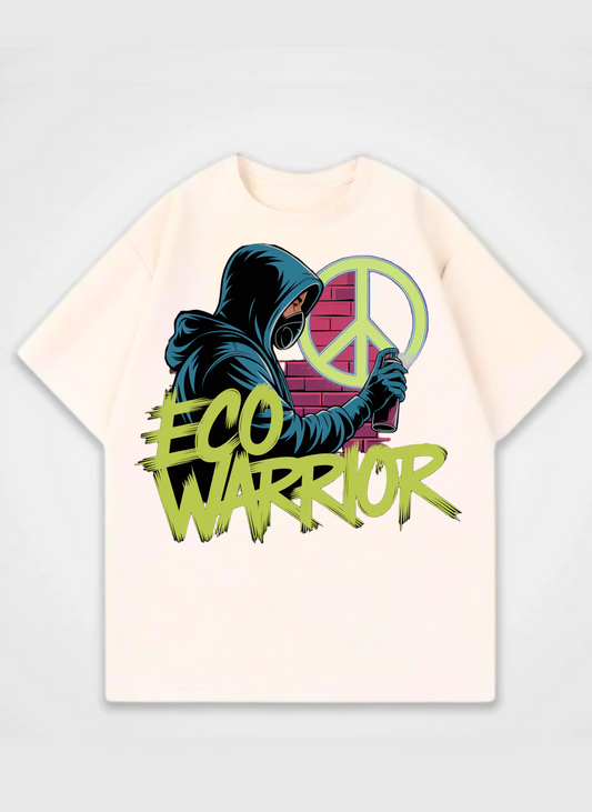 Eco Warrior Front Print Oversized T-shirt