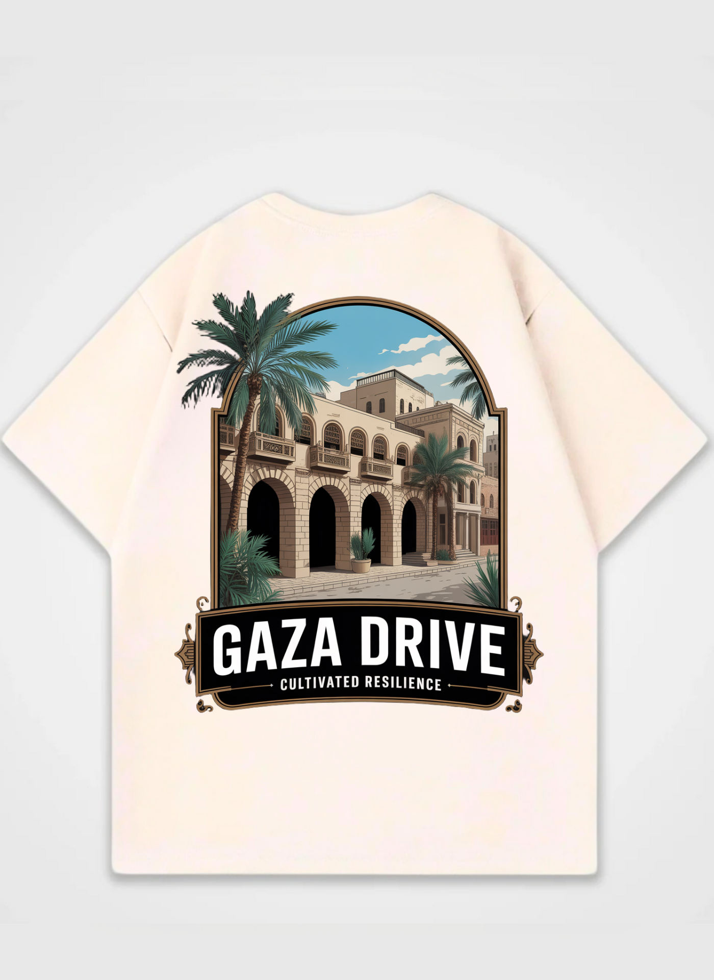Gaza Drive Backprint Oversized Shirt