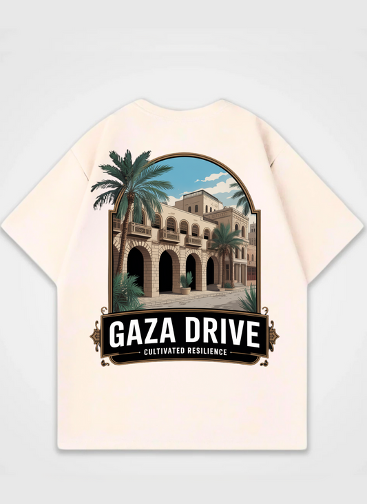 Gaza Drive Backprint Oversized Shirt