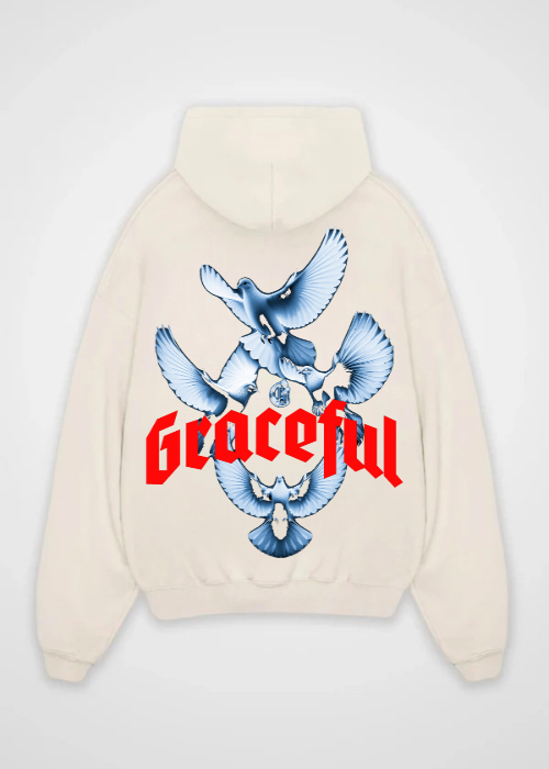 Graceful Backprint Oversized Hoodie