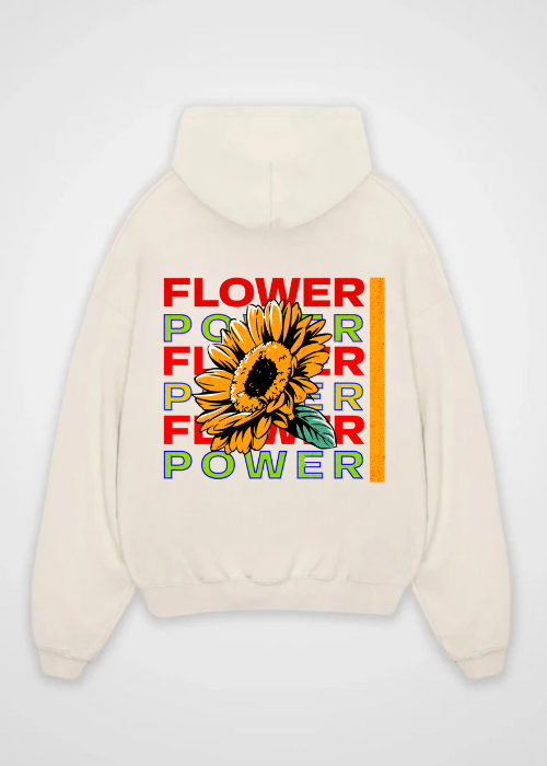 Flower Power Backprint Hoodie