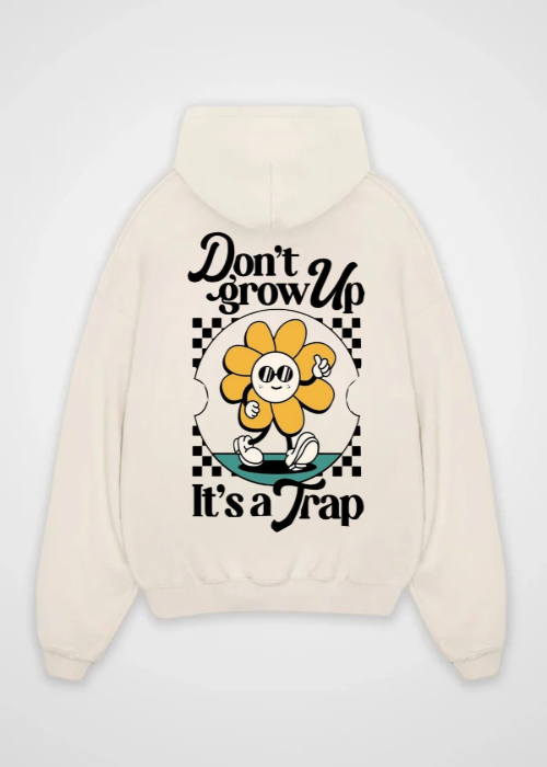 Dont Grow Up Oversized Backprint Hoodie
